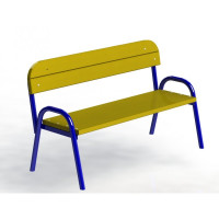 Дерев'яна лавка зі спинкою